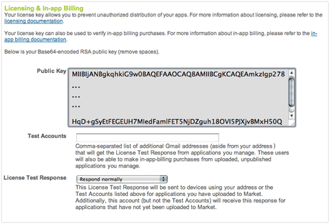Administering In-app Billing