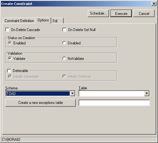 toad create constraint step 2