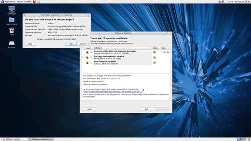 Fedora 14更新管理器