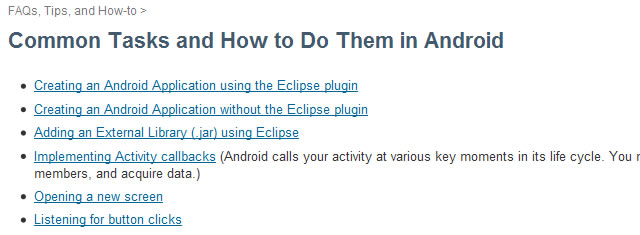 如何开发Android中的常用任务