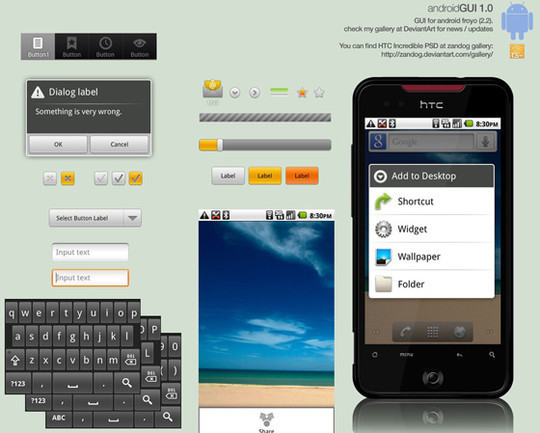 Android 2.2 GUI