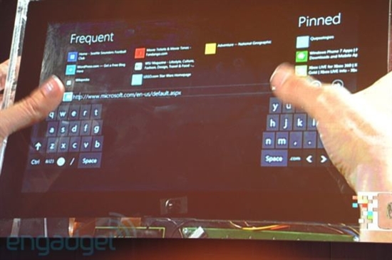 微软首次展示Windows 8