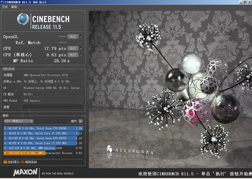 CineBench R11.5性能测试