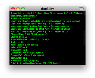 duplicity & rsyncrypto