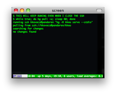 screen, dtach, tmux, byobu