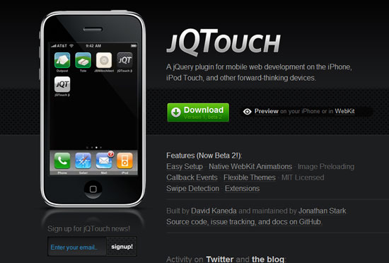 jQTouch