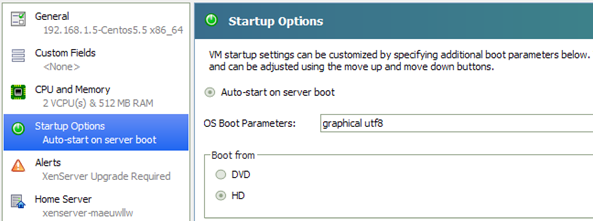 XenServer VM自启动