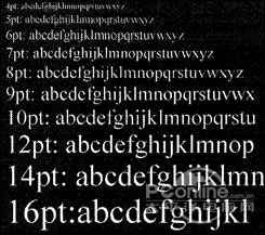 字符精度测试