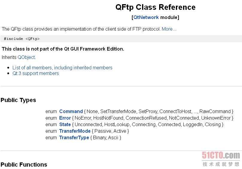 Qt 网络之FTP 网络学习基础
