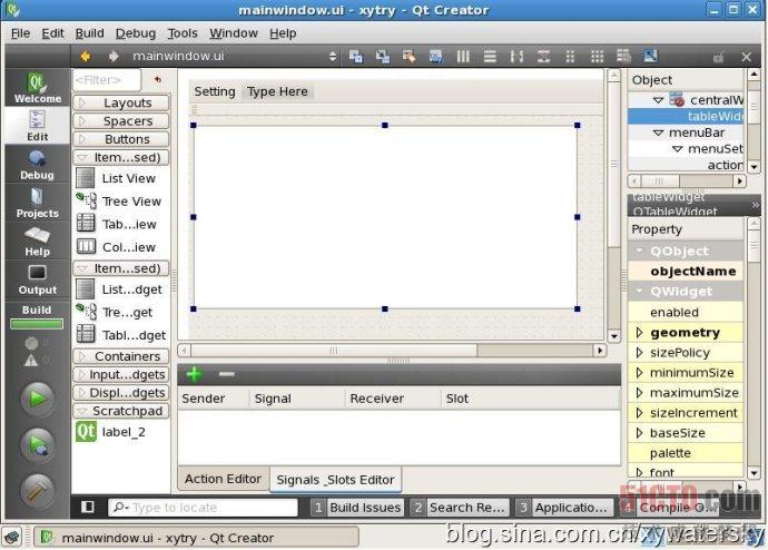 解析 QT Creator TableWidget控件的使用