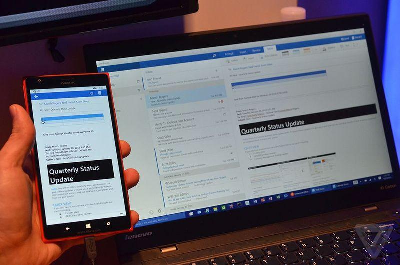 Windows 10 phones Mail 邮件系统