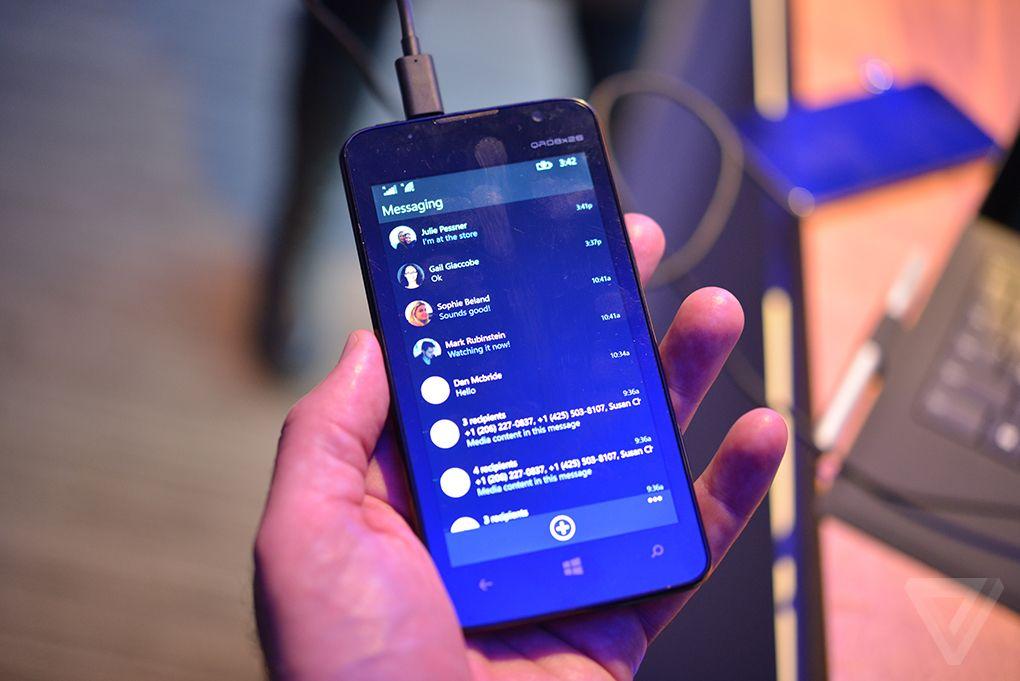 Windows 10 phones Messaging 信息