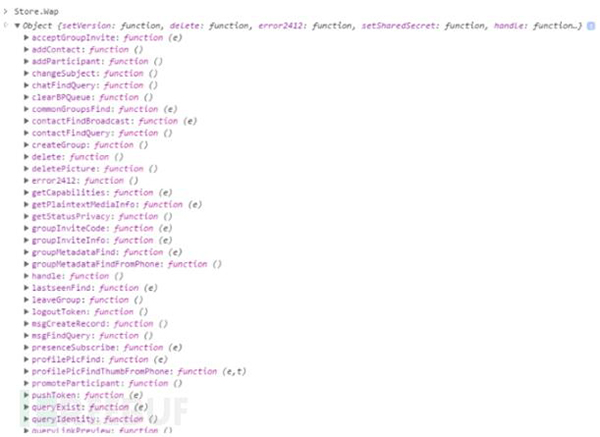 JavaScript API在与WhatsApp服务器进行通信时使用了一个WebSocket