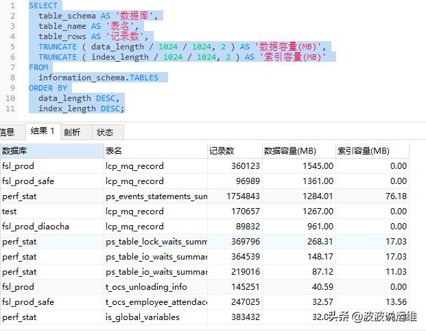 一文看懂MySQL如何查看数据库表容量大小