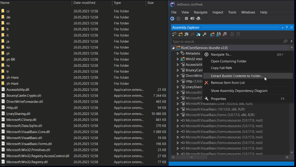 dotPeek中dotnet bundle的提取
