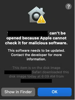图 15. 启动不受信任的应用程序