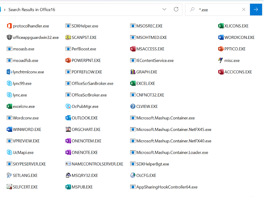 图1. Microsoft Office可执行文件（图片来源：Pentera）