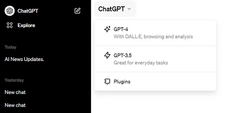 ChatGPT模型选择