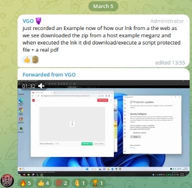 在VgoStore Telegram群中发布的视频