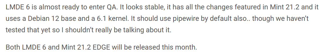 ▲ 图源 Linux Mint 博客