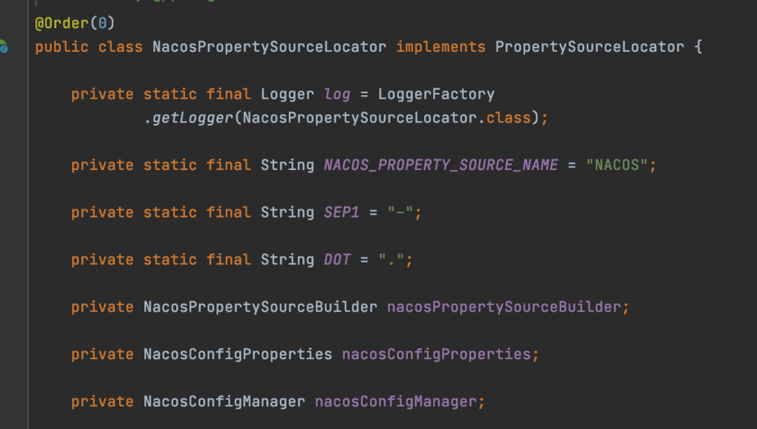 NacosPropertySourceLocator