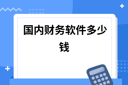 国内财务软件多少钱