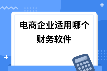 电商企业适用哪个财务软件