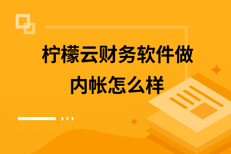 柠檬云财务软件做内帐怎么样