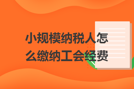 小规模纳税人怎么缴纳工会经费