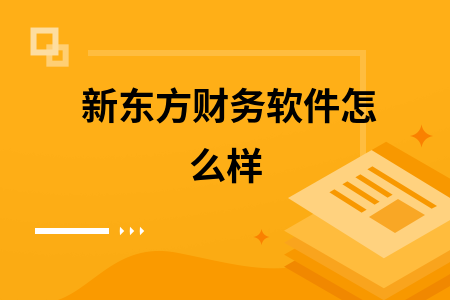 新东方财务软件怎么样