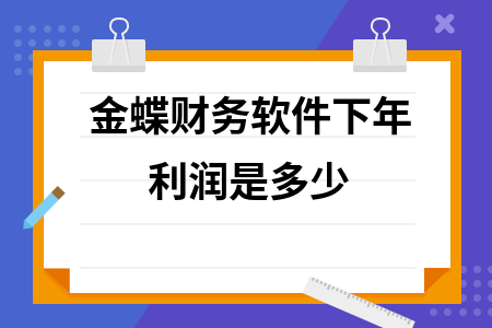 金蝶财务软件下年利润是多少