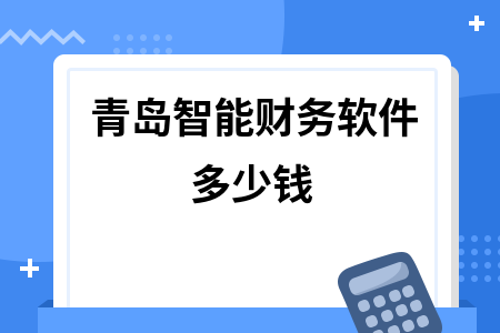 青岛智能财务软件多少钱