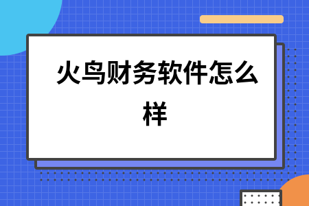 火鸟财务软件怎么样