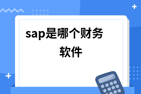 sap是哪个财务软件