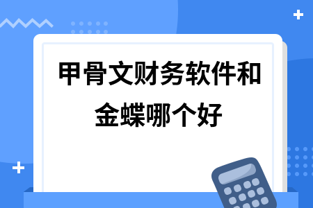 甲骨文财务软件和金蝶哪个好