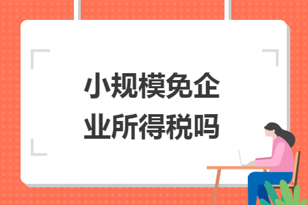 小规模免企业所得税吗