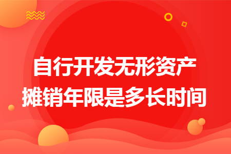 自行开发无形资产摊销年限是多长时间