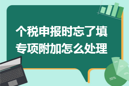 个税申报时忘了填专项附加怎么处理