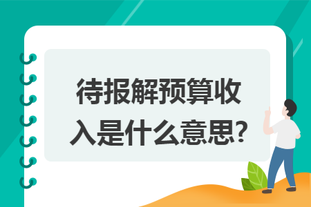 待报解预算收入是什么意思?