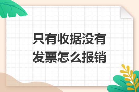 只有收据没有发票怎么报销