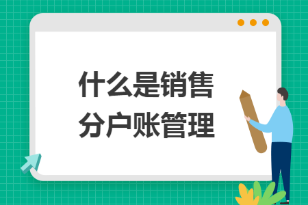 什么是销售分户账管理