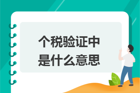 个税验证中是什么意思