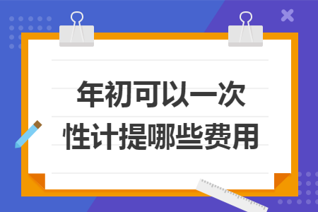 年初可以一次性计提哪些费用
