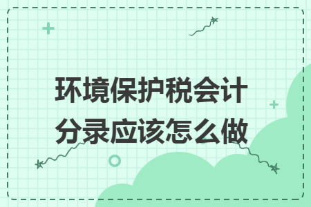 环境保护税会计分录应该怎么做