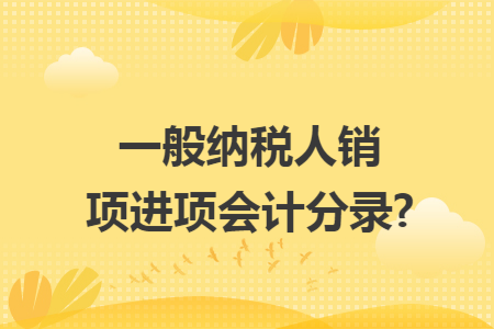 一般纳税人销项进项会计分录?