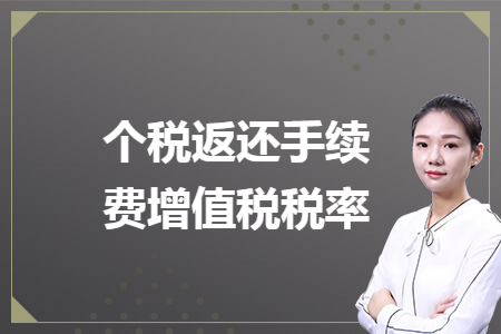 个税返还手续费增值税税率