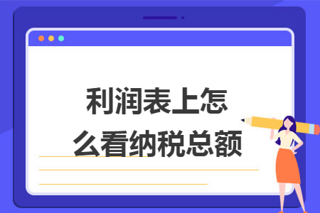 利润表上怎么看纳税总额