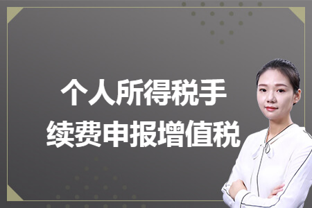 个人所得税手续费申报增值税
