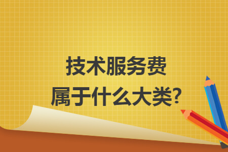 技术服务费属于什么大类?