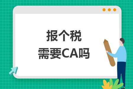报个税需要CA吗